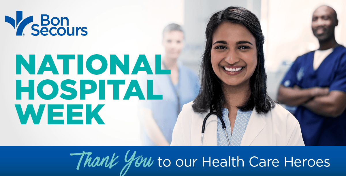 National Hospital Week Bon Secours thank you graphic