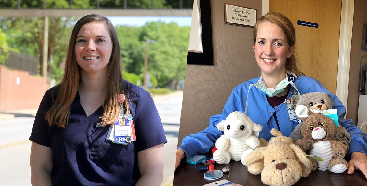 Bon Secours nurses Stacey Anne Wilson and Michelle Vaughan