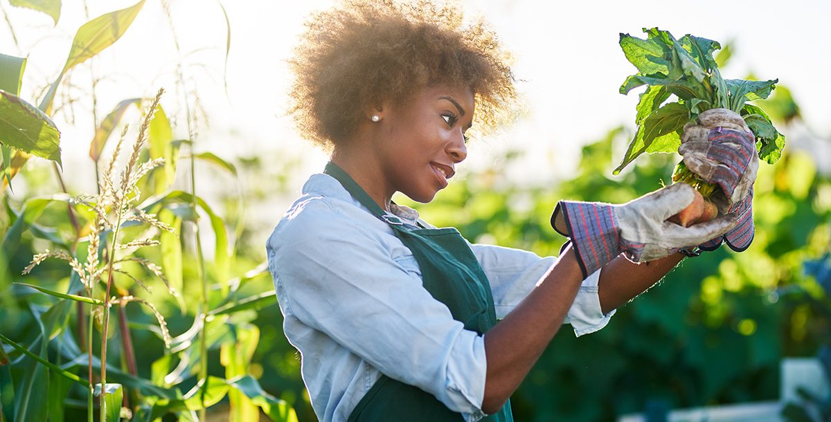 woman home gardening in virginia and south carolina