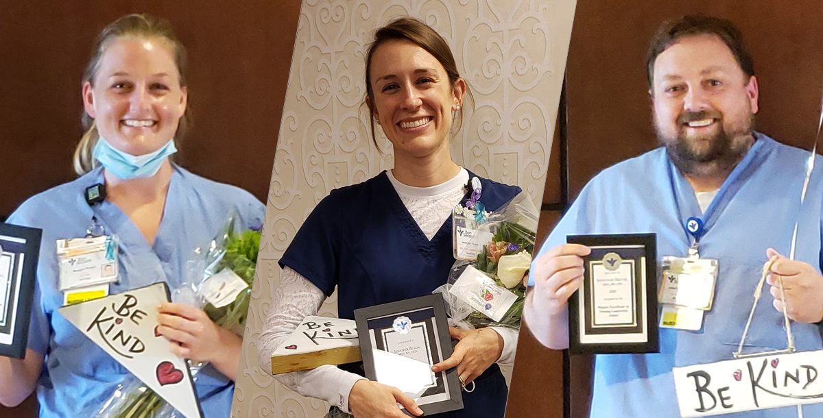 The three St. Mary's Hospital Nursing Award Winners.