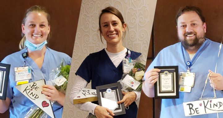 The three St. Mary's Hospital Nursing Award Winners.