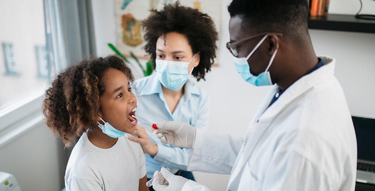 A child at the doctor