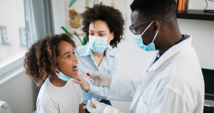 A child at the doctor