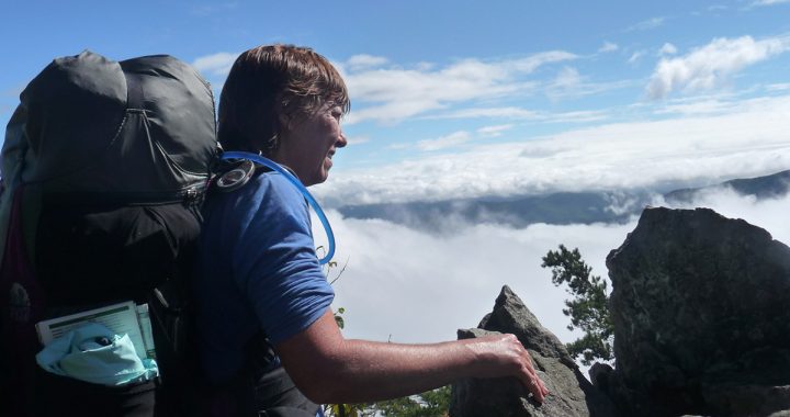 Sherry Adams on one of her hiking trips.