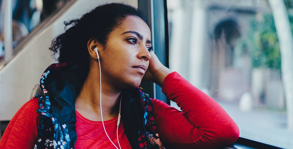 A woman experiencing seasonal affective disorder