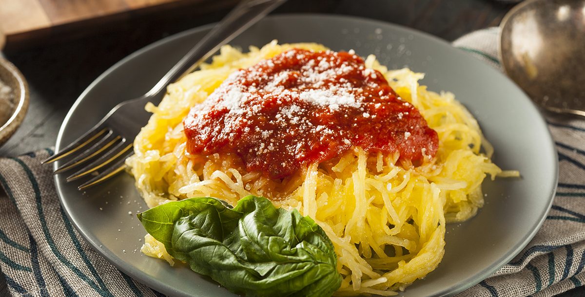 Spaghetti squash with sauce