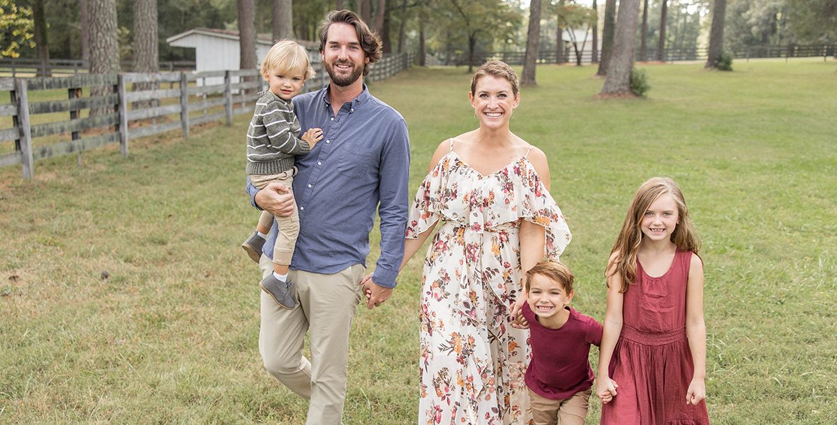 Stacey Newton with her family