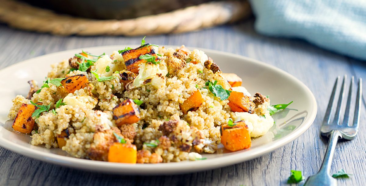 A cauliflower and quinoa salad