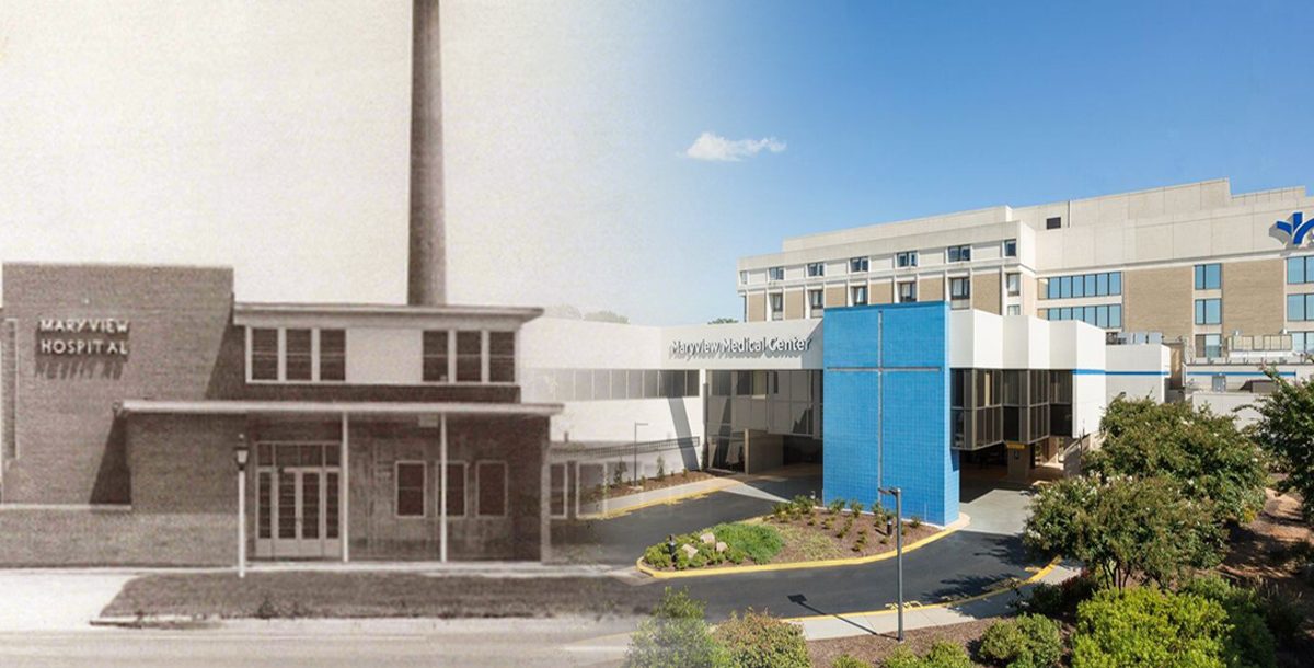 Maryview Medical Center then and now