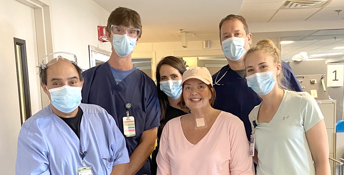 Mandy with her Bon Secours care team.