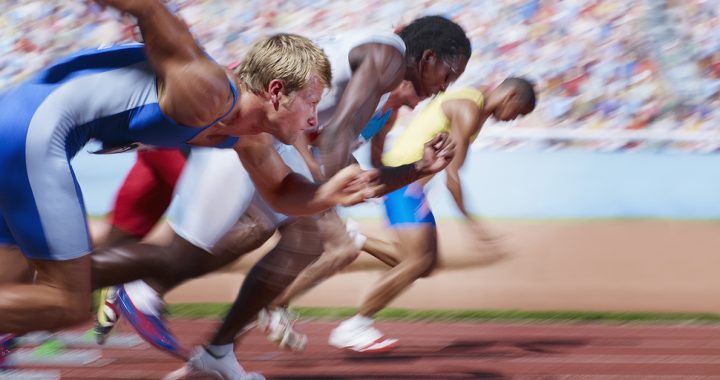 track athletes running