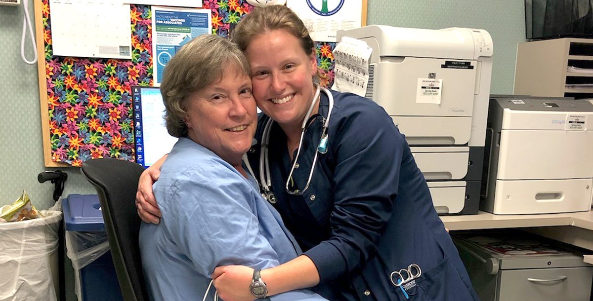 Jenna Nelson (right) pictured with her mother, Janice (left)