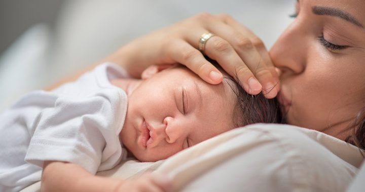 A mother with her new baby