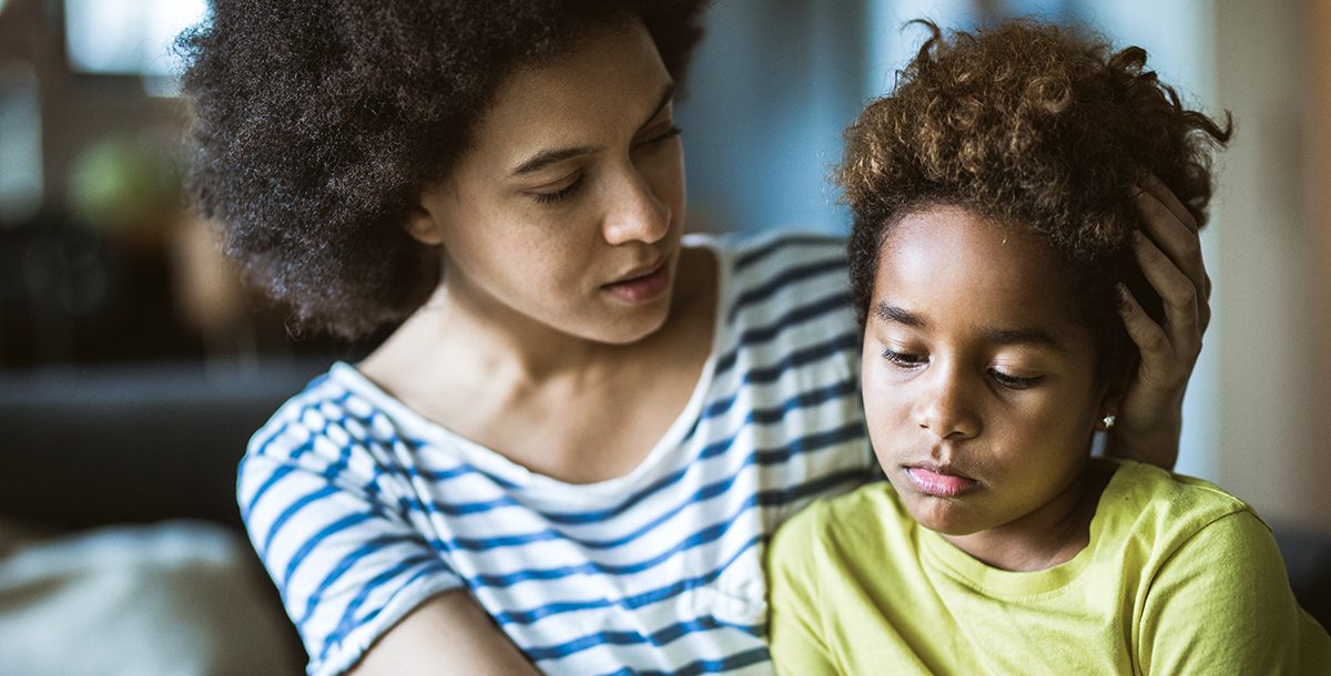 A child dealing with grief and loss.