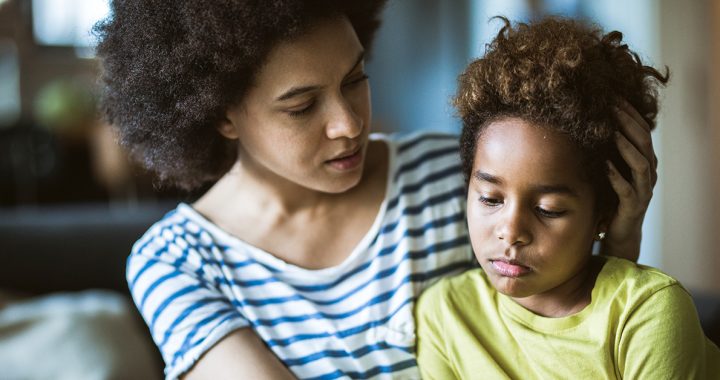 A child dealing with grief and loss.