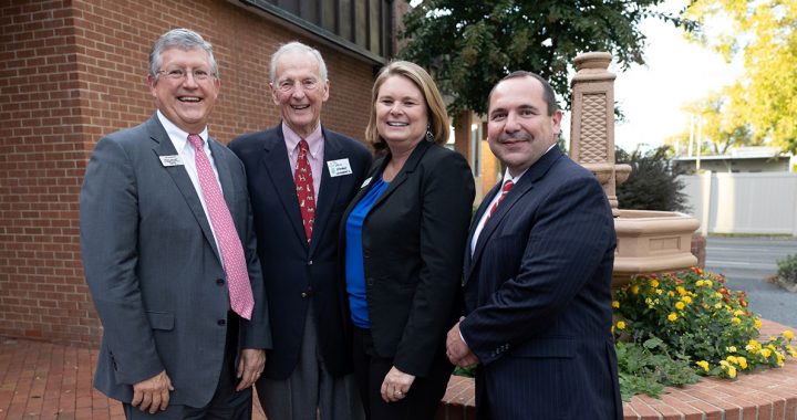 Jeff Szyperski, Chairman, President and CEO of Chesapeake Bank, and Doug Monroe Vice Chairman of Chesapeake Financial Shares, and Susan Pittman, EVP, Northern Neck Market President, and Brian Plum, President and CEO, both of Blue Ridge Bank.