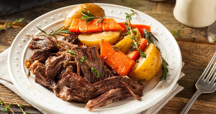 Pot roast with potatoes and carrots